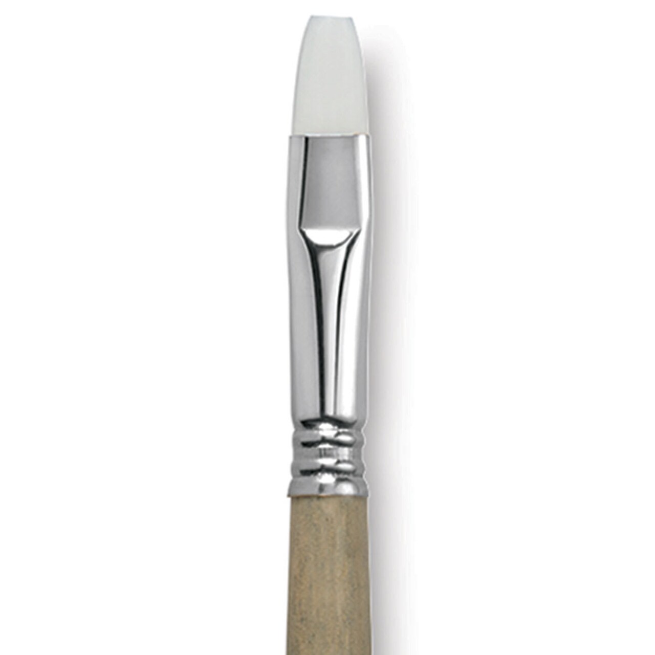 Escoda Perla Toray White Synthetic Brush - Bright, Long Handle, Size 12